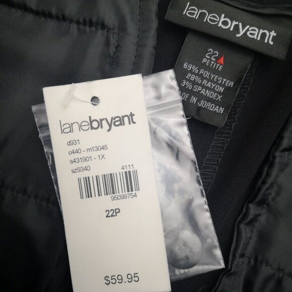 NWT Lane Bryant Ladies Size 22 Petite Black Wide Leg Right Fit Technology Pants - Picture 4 of 13